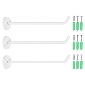7.87 Inch(L) 3 pc Bathroom Towel Hooks Round Wall Mounted Hook, White