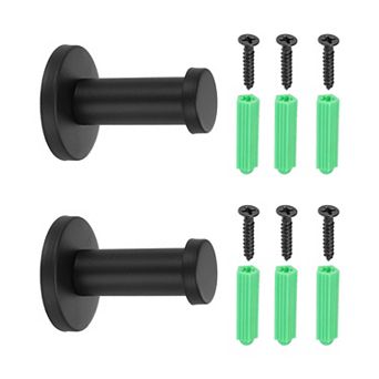 2.05 Inch Heavy Duty Robe Coat Hooks Round Wall Mounted Hook, 0.87 x 0.63 Inch(LxDIA)
