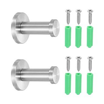2.05 Inch Heavy Duty Robe Coat Hooks Round Wall Mounted Hook, 0.87 x 0.63 Inch(LxDIA)