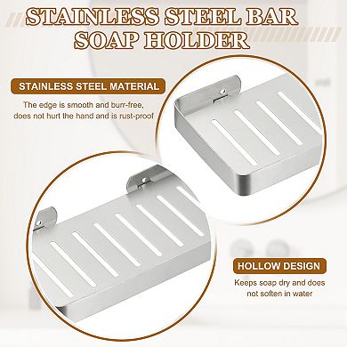 9.13 x 4.61 x 0.98 inches 1Pc Soap Dish, Wall Mounted Bar Soap Holder