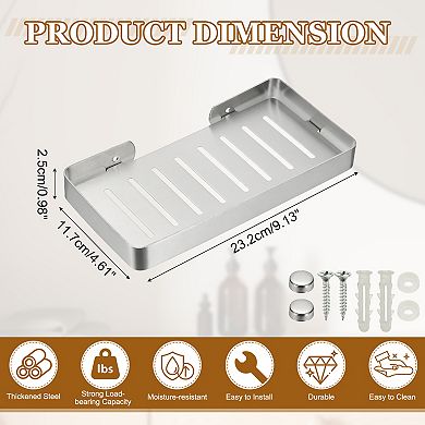 9.13 x 4.61 x 0.98 inches 1Pc Soap Dish, Wall Mounted Bar Soap Holder