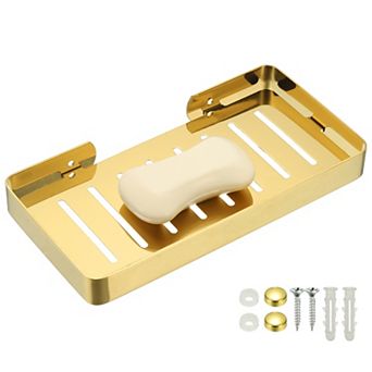 9.13 x 4.61 x 0.98 in 1 pc Soap Dish, Wall Mounted Bar Soap Holder