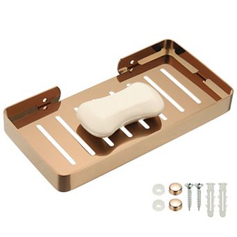 9.13 x 4.61 x 0.98 in 1 pc Soap Dish, Wall Mounted Bar Soap Holder