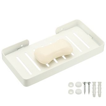 9.13 x 4.61 x 0.98 in 1 pc Soap Dish, Wall Mounted Bar Soap Holder