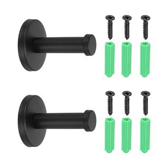 2.05 Inch Heavy Duty Robe Coat Hooks Round Wall Mounted Hook, 0.63 x 0.47 Inch(LxDIA)