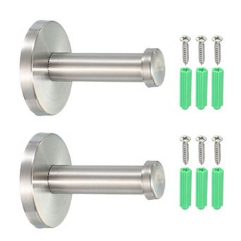 2.05 Inch Heavy Duty Robe Coat Hooks Round Wall Mounted Hook, 0.63 x 0.47 Inch(LxDIA)