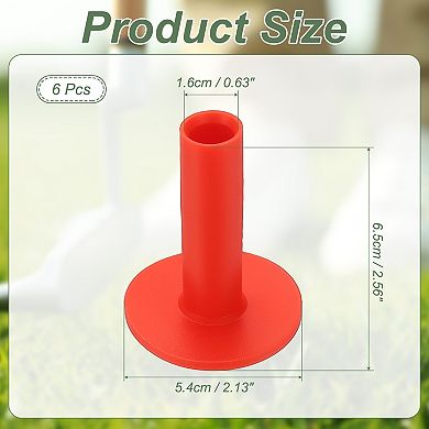 6PCS 2.76 Inch Rubber Golf Practice Tee, Rubber Driving Tee-Fitting for Outdoor