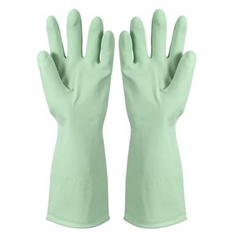 1SET Rubber Cleaning Gloves, Reusable Household Dishwashing