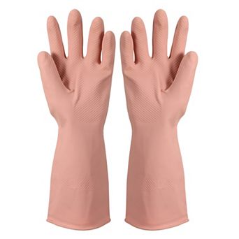 1SET Rubber Cleaning Gloves, Reusable Household Dishwashing