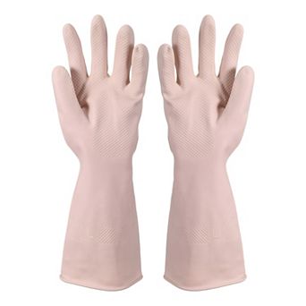 1SET Rubber Cleaning Gloves, Reusable Household Dishwashing
