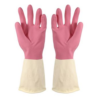 1SET Rubber Cleaning Gloves, Reusable Household Dishwashing
