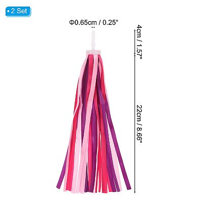 4Pcs Bike Streamers, Colorful Scooter Handlebar Tassels Grips Ribbon