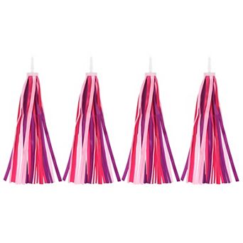 4 pc Bike Streamers, Colorful Scooter Handlebar Tassels Grips Ribbon
