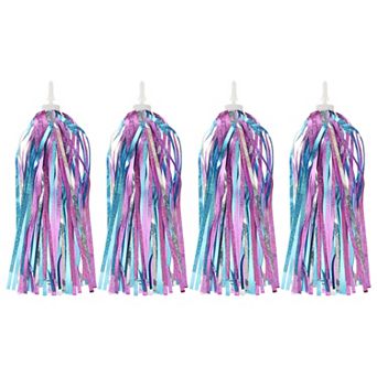 4 pc Scooter Handlebar Tassels Grips Ribbon Decorations