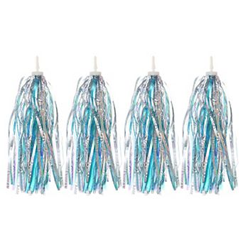 4 pc Scooter Handlebar Tassels Grips Ribbon Decorations