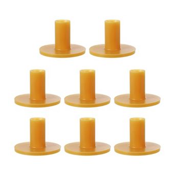 8 pc 2 x 0.16 Inch(OD*T) Rubber Golf Tee, Golf Practice Tees Training, Yellow
