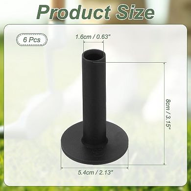 6PCS 3.15 Inch Rubber Golf Practice Tee, Rubber Driving Tee-Fitting for Outdoor