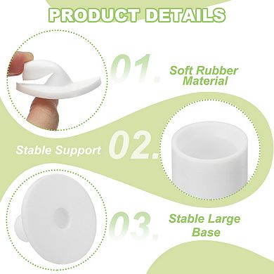 8PCS 2 Inch Rubber Golf Tee, Golf Practice Tees Training, White