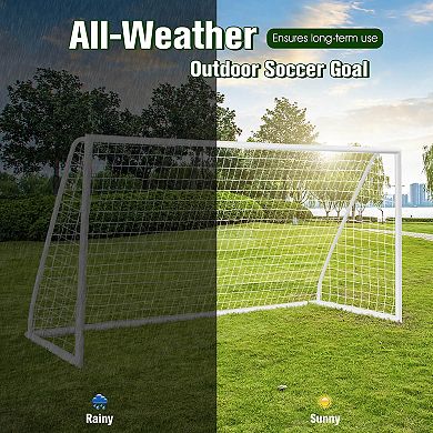 12 x 6 Feet Soccer Goal with Strong PVC Frame and High-Strength Netting