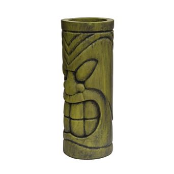 KWPZQEB Stone Statue Urn Planter, Antique Green Artistic Face Planter with Drainage Holes
