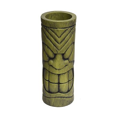 KWPZQEB Stone Statue Urn Planter, Antique Green Artistic Face Planter with Drainage Holes