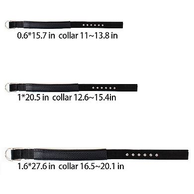Padded Dog Collar Adjustable Nylon Pet Collar with Metal Buckle Soft Lining