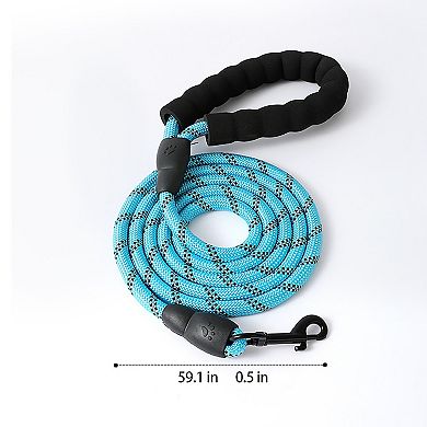 Pet Dog Leash Adjustable Nylon Rope with Comfortable Handle and Metal Clip for Small Medium Dogs
