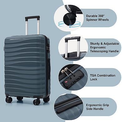 Merax 3-Piece Luggage Set with TSA Lock, 20/24/28 Inch 360° Spinner Suitcases