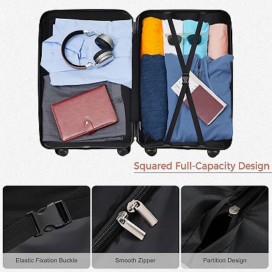 Merax 3-Piece Luggage Set with TSA Lock, 20/24/28 Inch 360° Spinner Suitcases