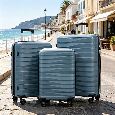 Merax 3-Piece Luggage Set with TSA Lock, 20/24/28 Inch 360° Spinner Suitcases