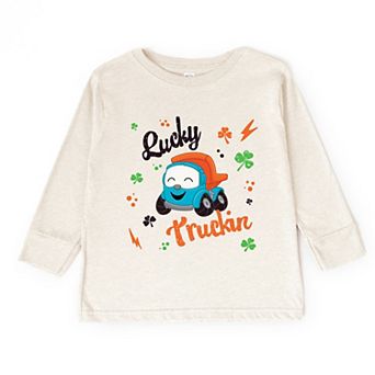 Leo the Truck Lucky Truckin - Toddler Long Sleeve Graphic Tee