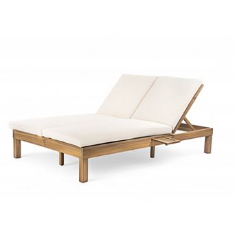 Merax 5-Position Adjustable Backrest Double Chaise Lounge Outdoor, Outdoor Chaise Lounge