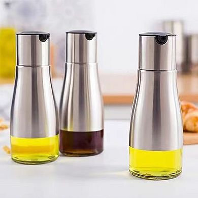 Glass Oil Dispenser Bottle with Stainless Steel Pour Spout