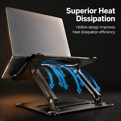 Adjustable Portable Laptop Stand Ergonomic Foldable Ventilated Holder for 10 to 15.6 Inch Laptops