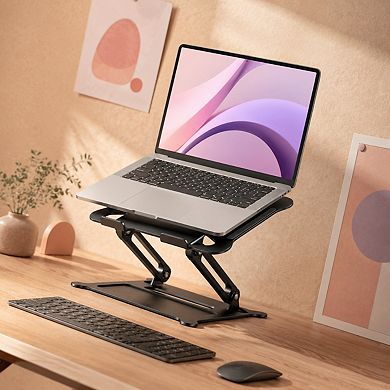 Adjustable Portable Laptop Stand Ergonomic Foldable Ventilated Holder for 10 to 15.6 Inch Laptops