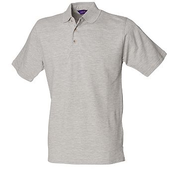 Henbury Mens Classic Plain Polo Shirt With Stand Up Collar