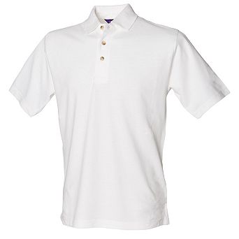 Henbury Mens Classic Plain Polo Shirt With Stand Up Collar