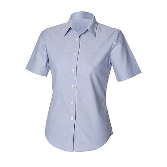 Henbury Womens/Ladies Short Sleeve Classic Oxford Work Shirt
