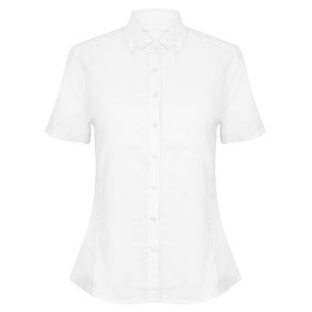 Henbury Womens/Ladies Modern Short Sleeve Oxford Shirt
