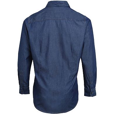 Premier Mens Jeans Stitch Long Sleeve Denim Shirt