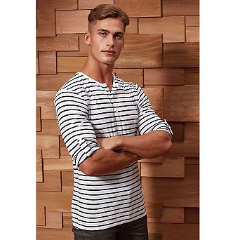 Premier Mens Long John Roll Sleeve Tee