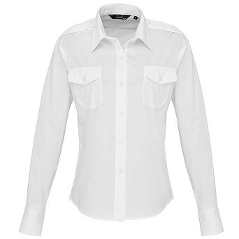 Premier Womens/Ladies Long Sleeve Pilot Shirt