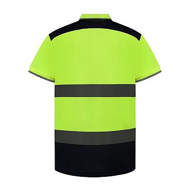 Yoko Adults Unisex Two Tone Short Sleeve Polo Shirt