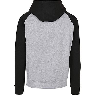 Build Your Brand Mens Basic Raglan Hoodie