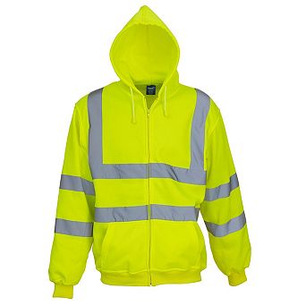 Yoko Mens Hi-Vis Full Zip Hoodie