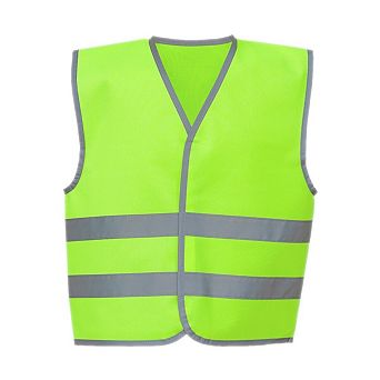 Yoko Childrens/Kids Hi-Vis Two Band Waistcoat