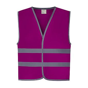 Yoko Childrens/Kids Hi-Vis Two Band Waistcoat