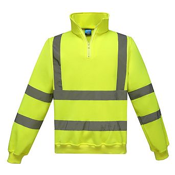 Yoko Unisex Adult Hi-Vis Quarter Zip Sweatshirt
