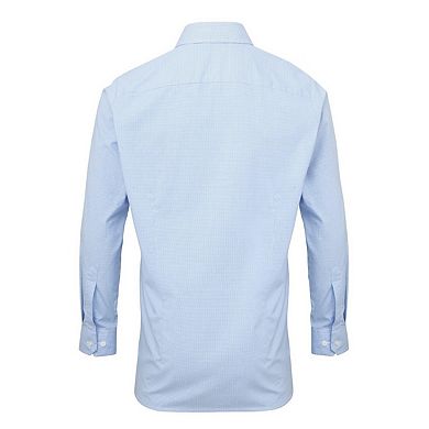 Premier Mens Gingham Long-Sleeved Shirt