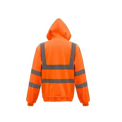 Yoko Mens Hi-Vis Full Zip Hoodie